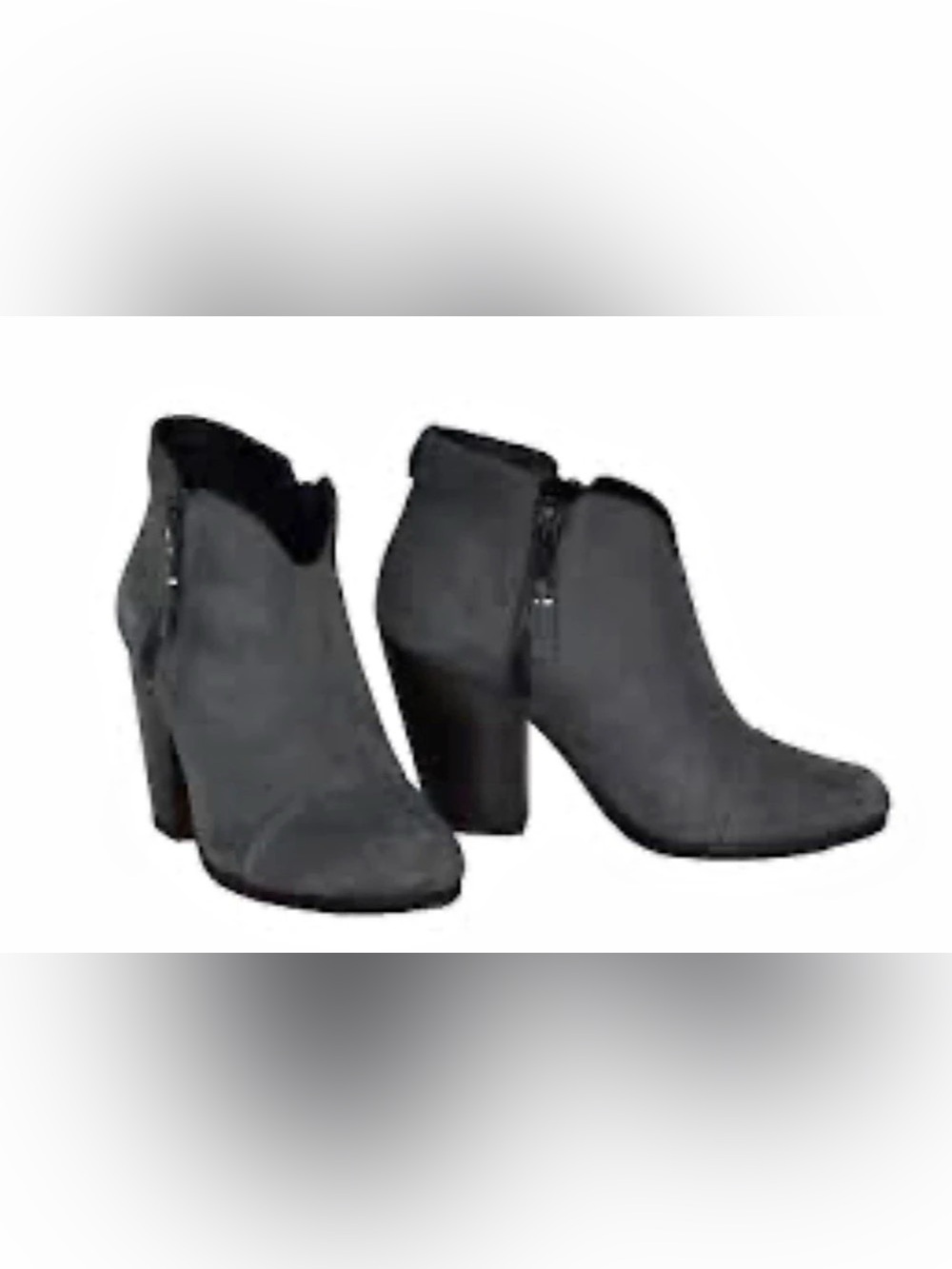 Rag & Bone dark grey Nubuck Leather Cap Toe Double Zip Ankle...EU 37, guc
